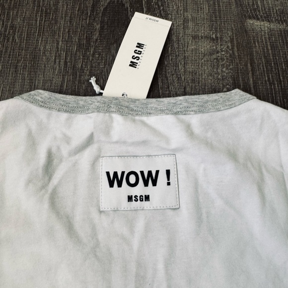 MSGM**White V-Neck Men’s T-Shirt***Med. $181 - Picture 1 of 4